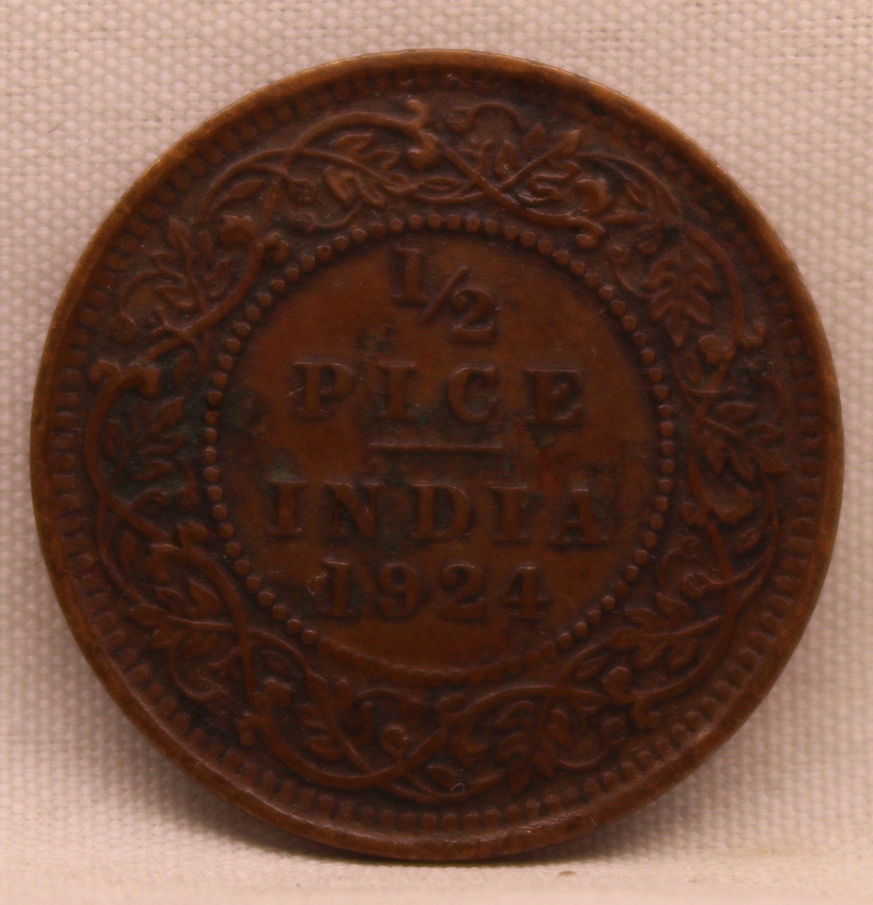 1\2 Pice 1924 George V Bronze coins