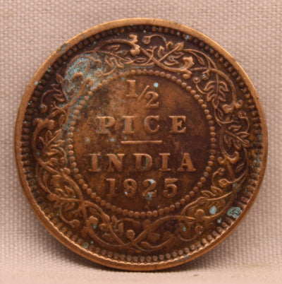 1\2 Pice 1925 George V Bronze coins