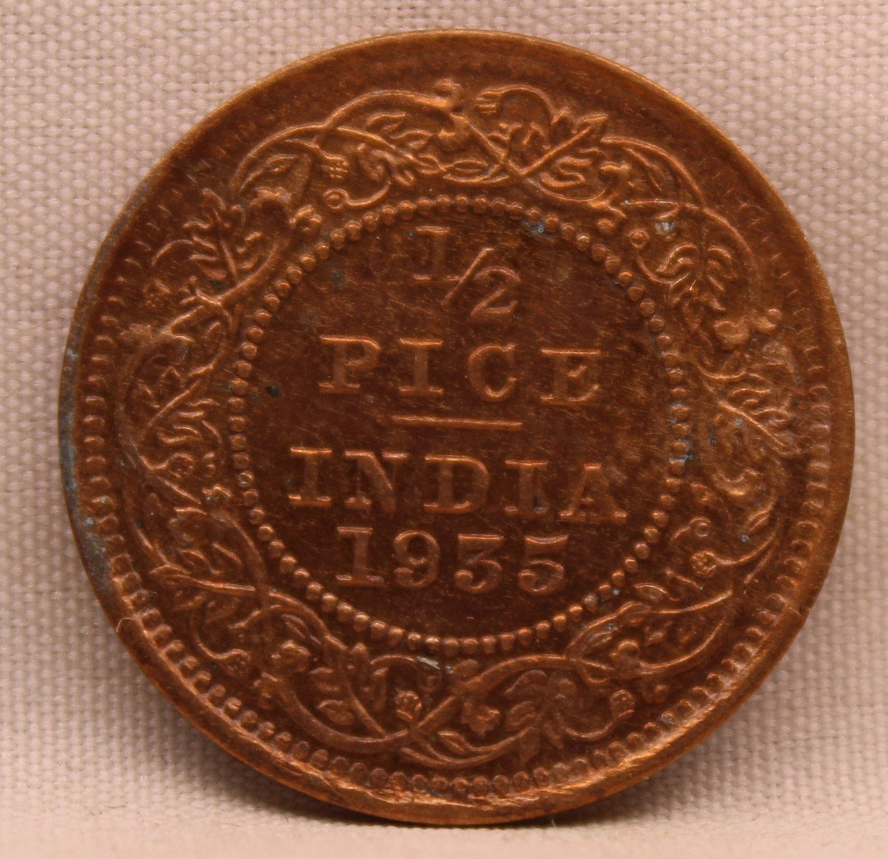 1\2 Pice 1935 George V Bronze coins