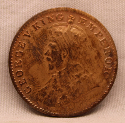 1/4 Anna Coin of King George V of Calcutta Mint of 1926 Bronze