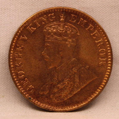 1/4 Anna Coin of King George V of Calcutta Mint of 1930 Bronze