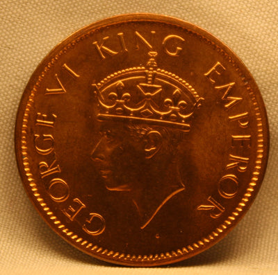 Quarter  Anna 1942 George VI Copper coins