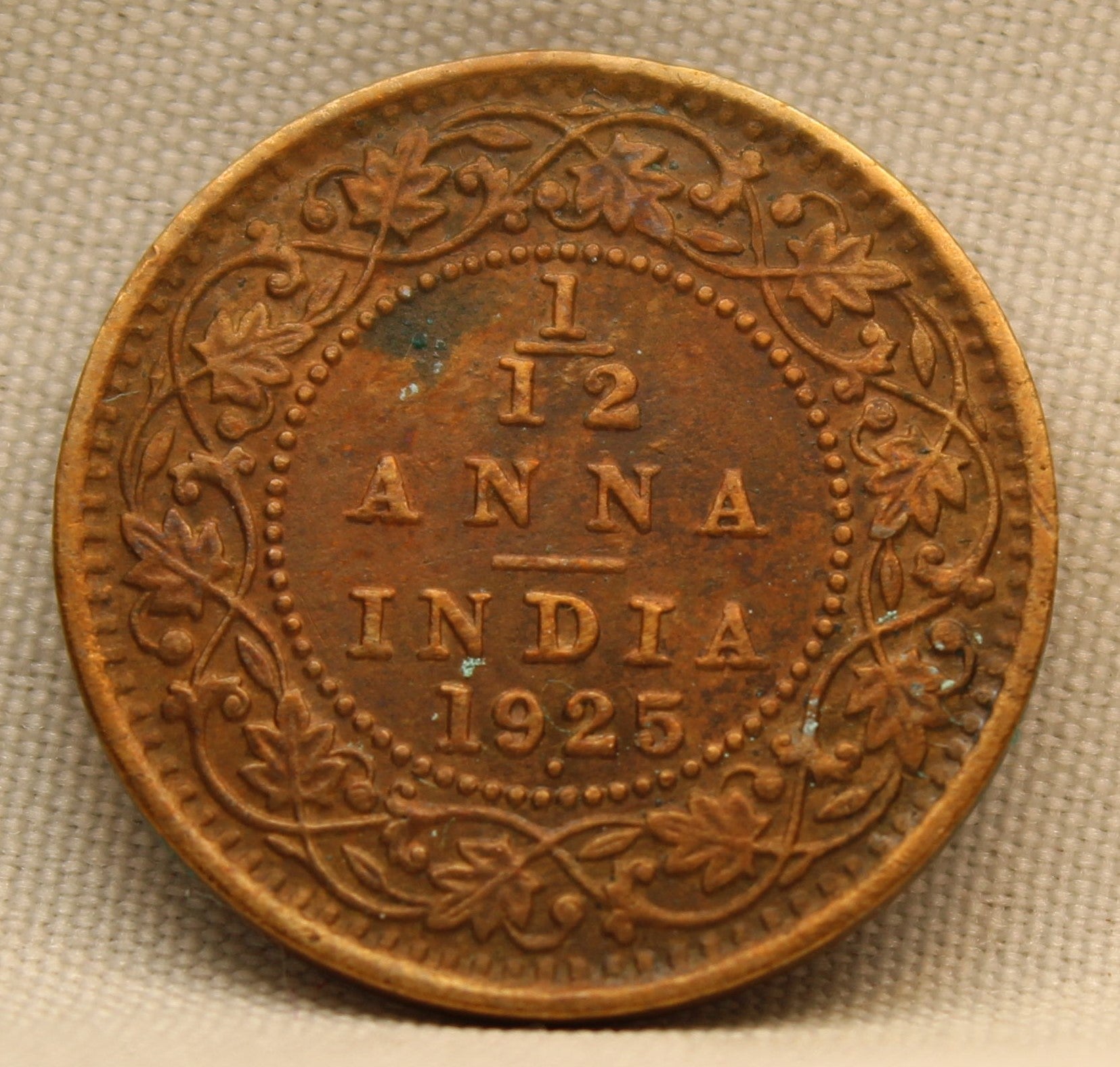 1\12 Anna 1925 George V Bronze coins