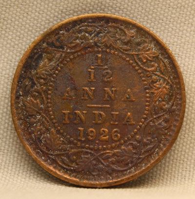 1\12 Anna 1926 George V Bronze coins