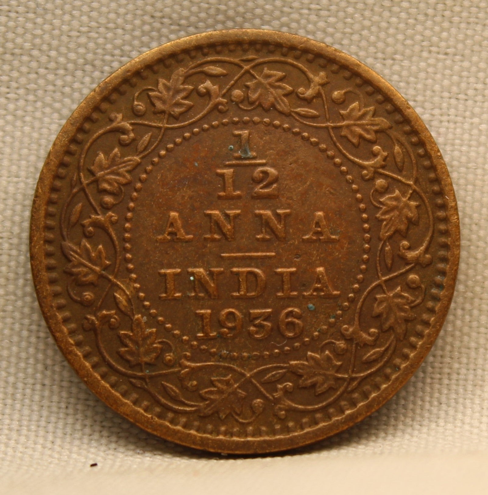 1\12 Anna 1936 George V Bronze coins