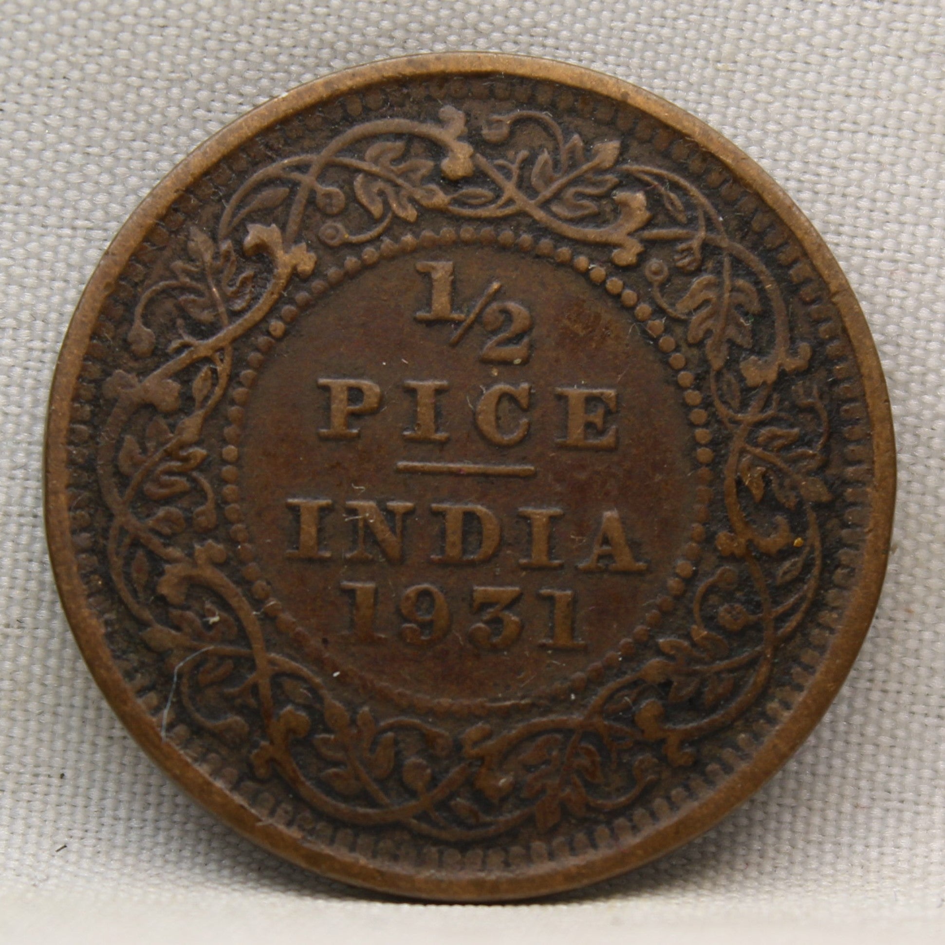 1\2 Pice 1931 George V Bronze coins