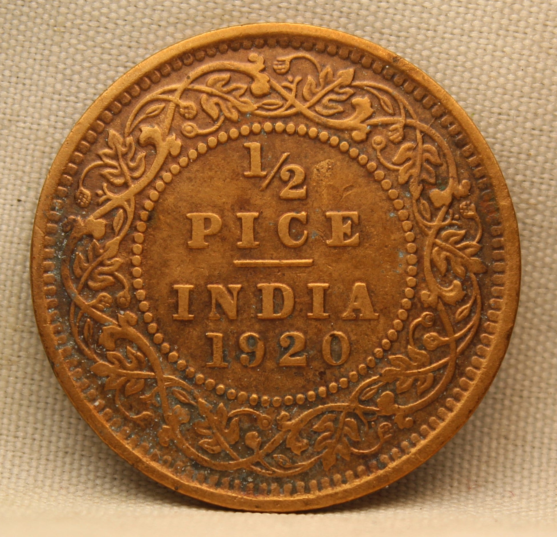 1\2 Pice 1920 George V Bronze coins