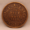 1\2 Pice 1922 George V Bronze coins