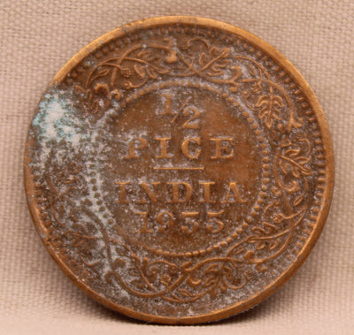 1\2 Pice 1935 George V Bronze coins