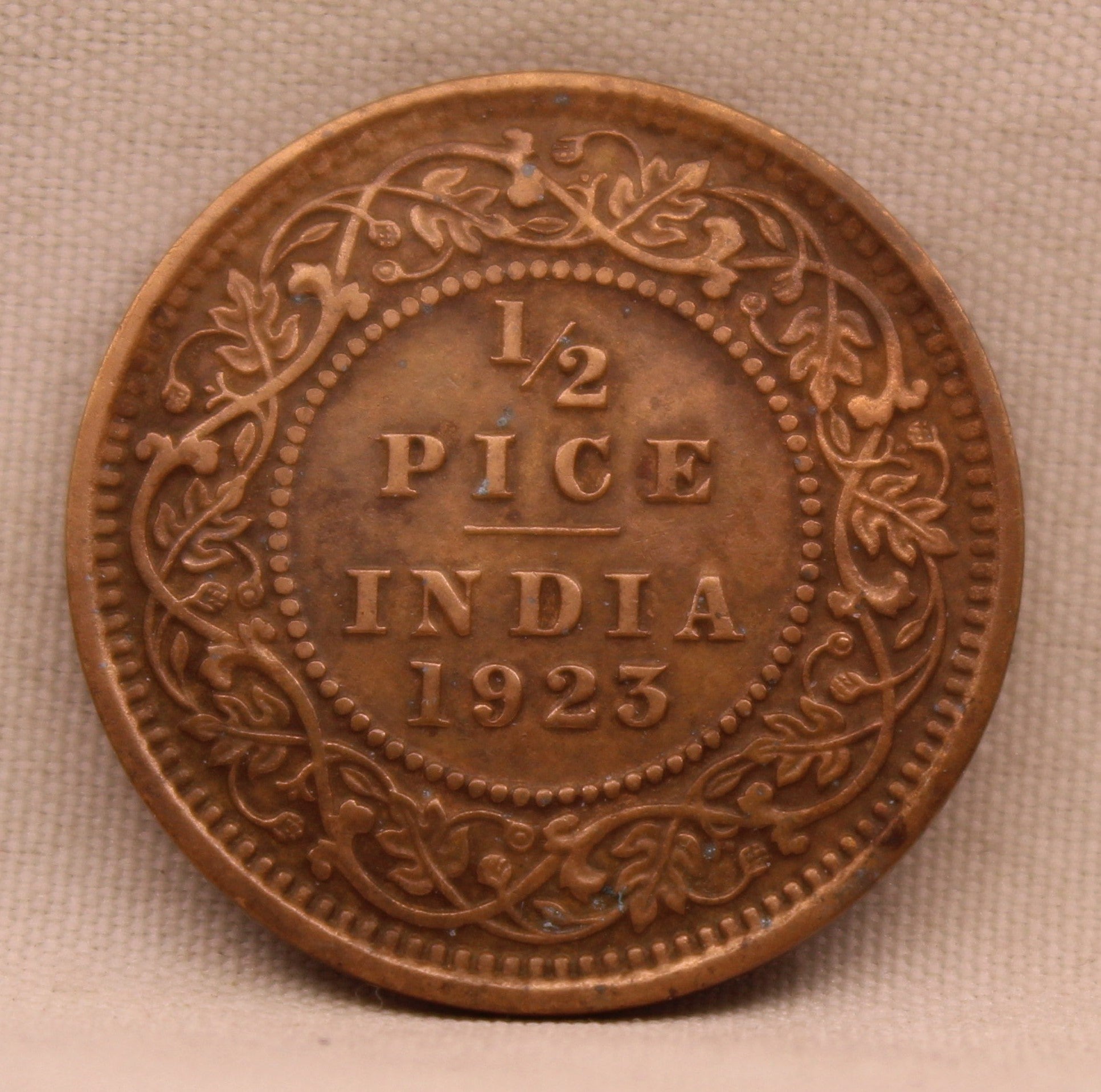 1\2 Pice 1923 George V Bronze coins