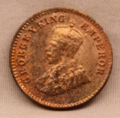 1\12 Anna 1921 George V Bronze coins