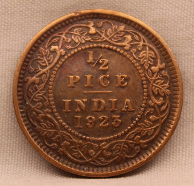 1\2 Pice 1923 George V Bronze coins