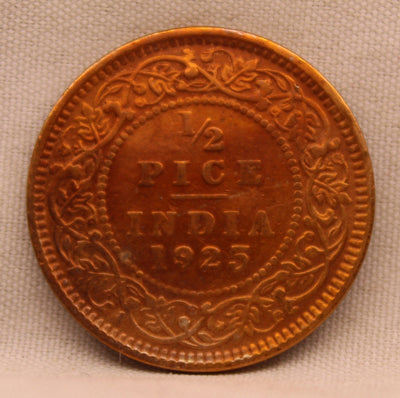 1\2 Pice 1925 George V Bronze coins