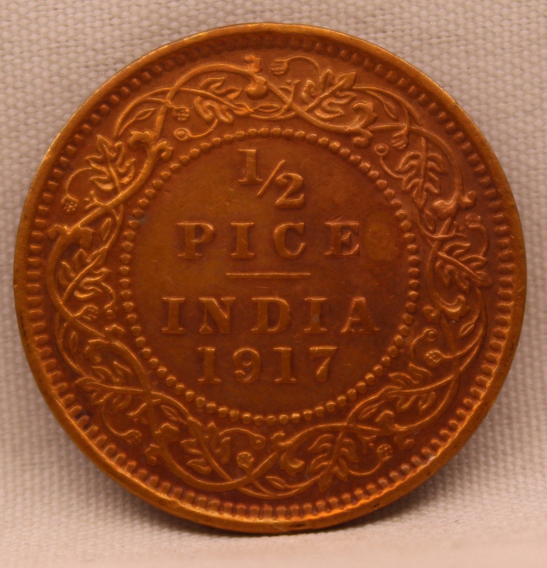 Half Pice 1917 George V Coins