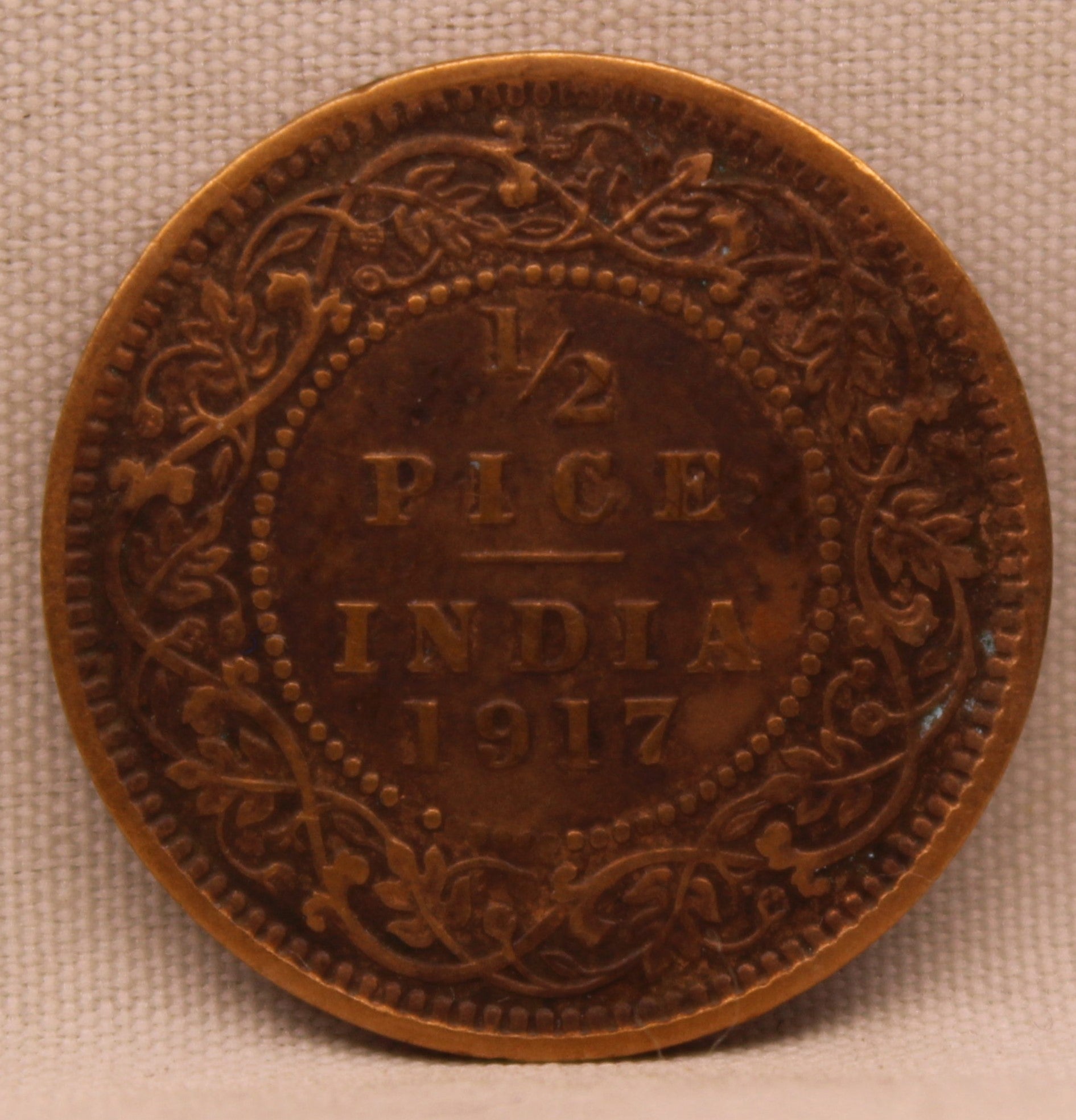 Half Pice 1917 George V Coins