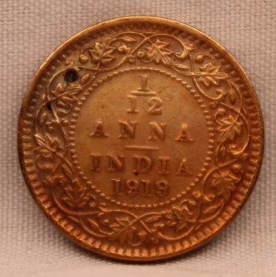 1/12 Anna 1919 George V Coins