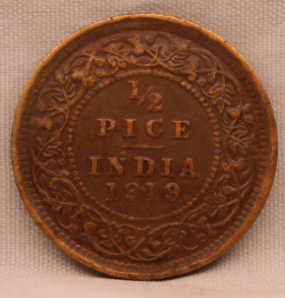 1/2 Pice 1919 George V Coins