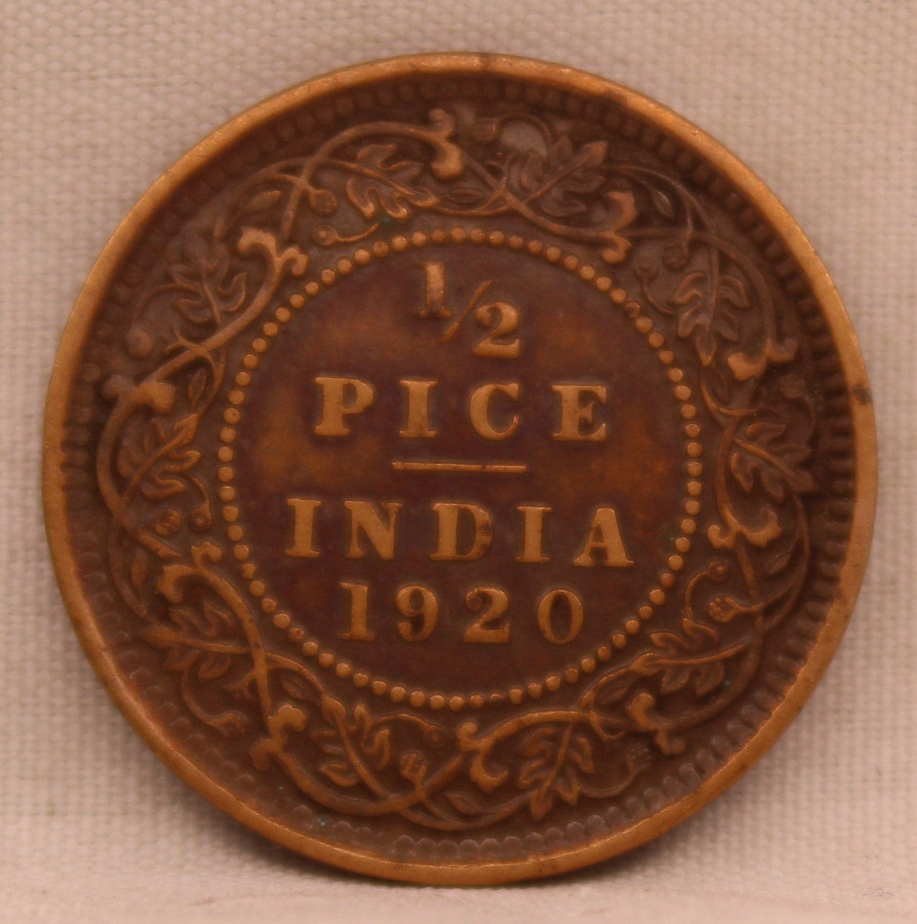 Half Pice 1920 George V Coins