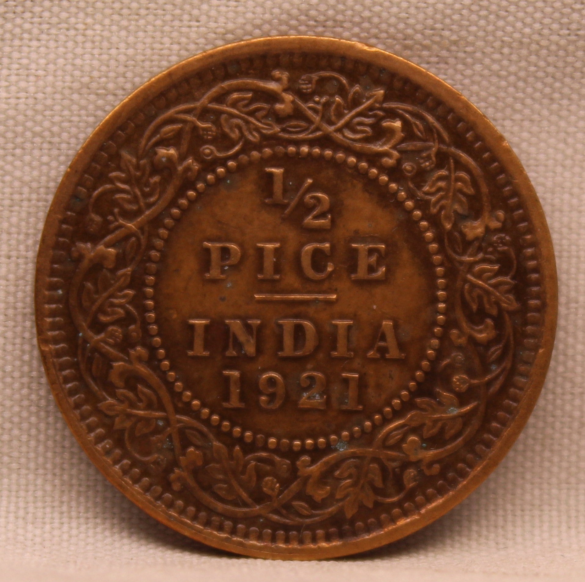 Half Pice 1921 George V Coins