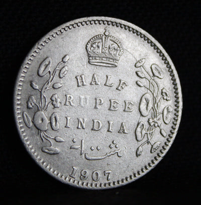 Half Rupee 1907 Edward VII Silver coins