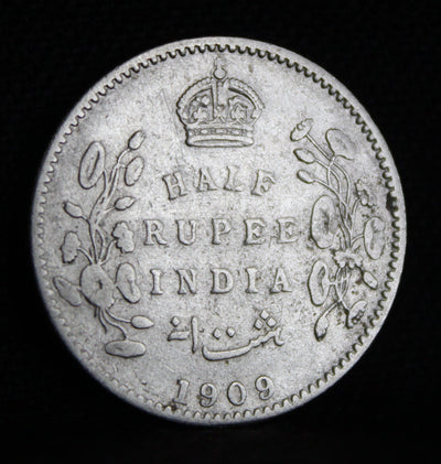 Half Rupee 1909 Edward VII Silver coins