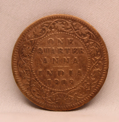 1\4 Anna 1909 Edward VII Bronze coins