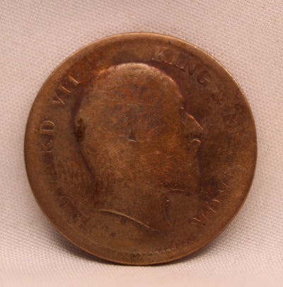 1\4 Anna 1909 Edward VII Bronze coins