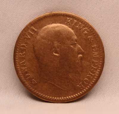 1\4 Anna 1909 Edward VII Bronze coins