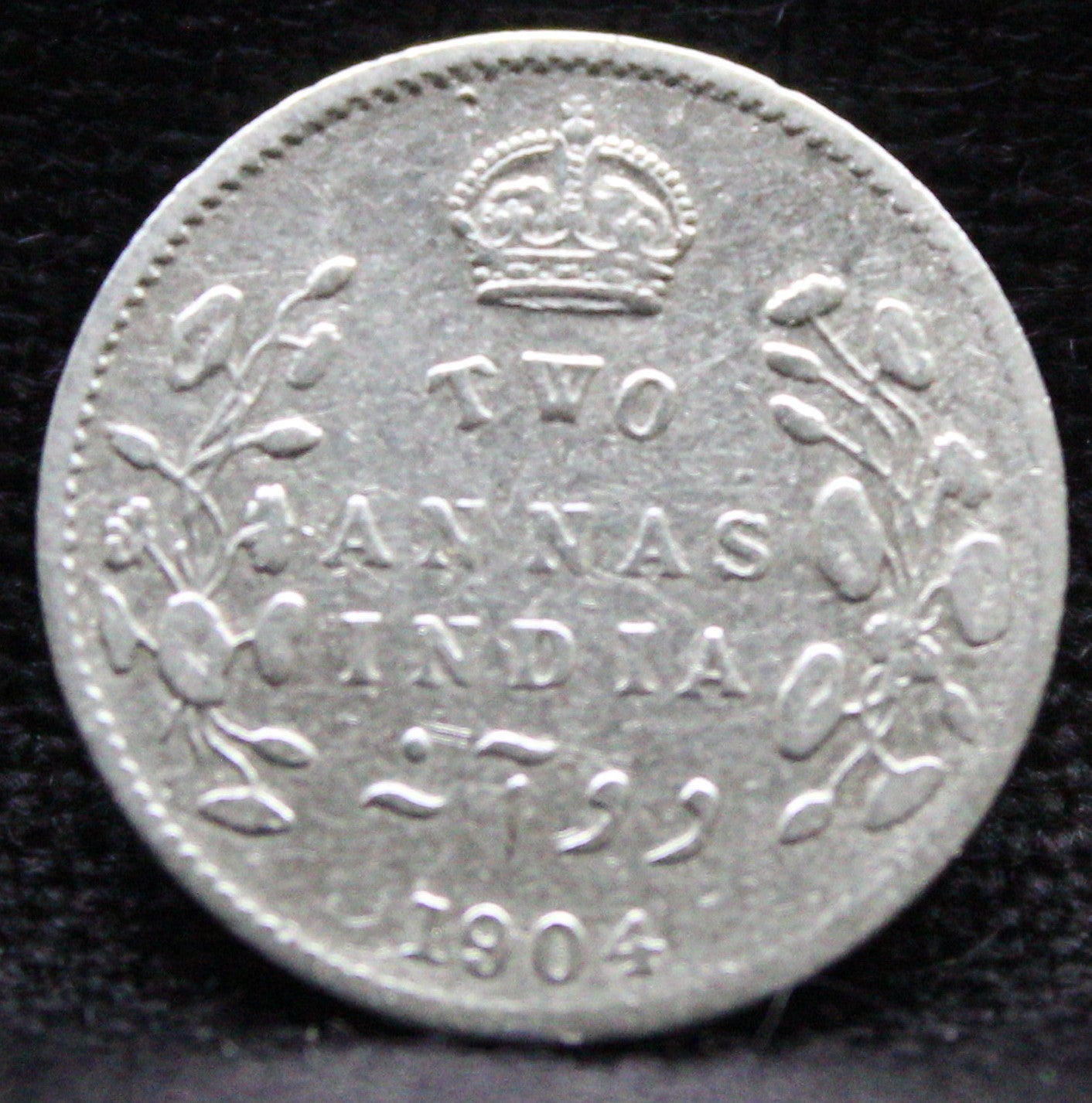 2 Annas 1904 Edward VII Silver coins