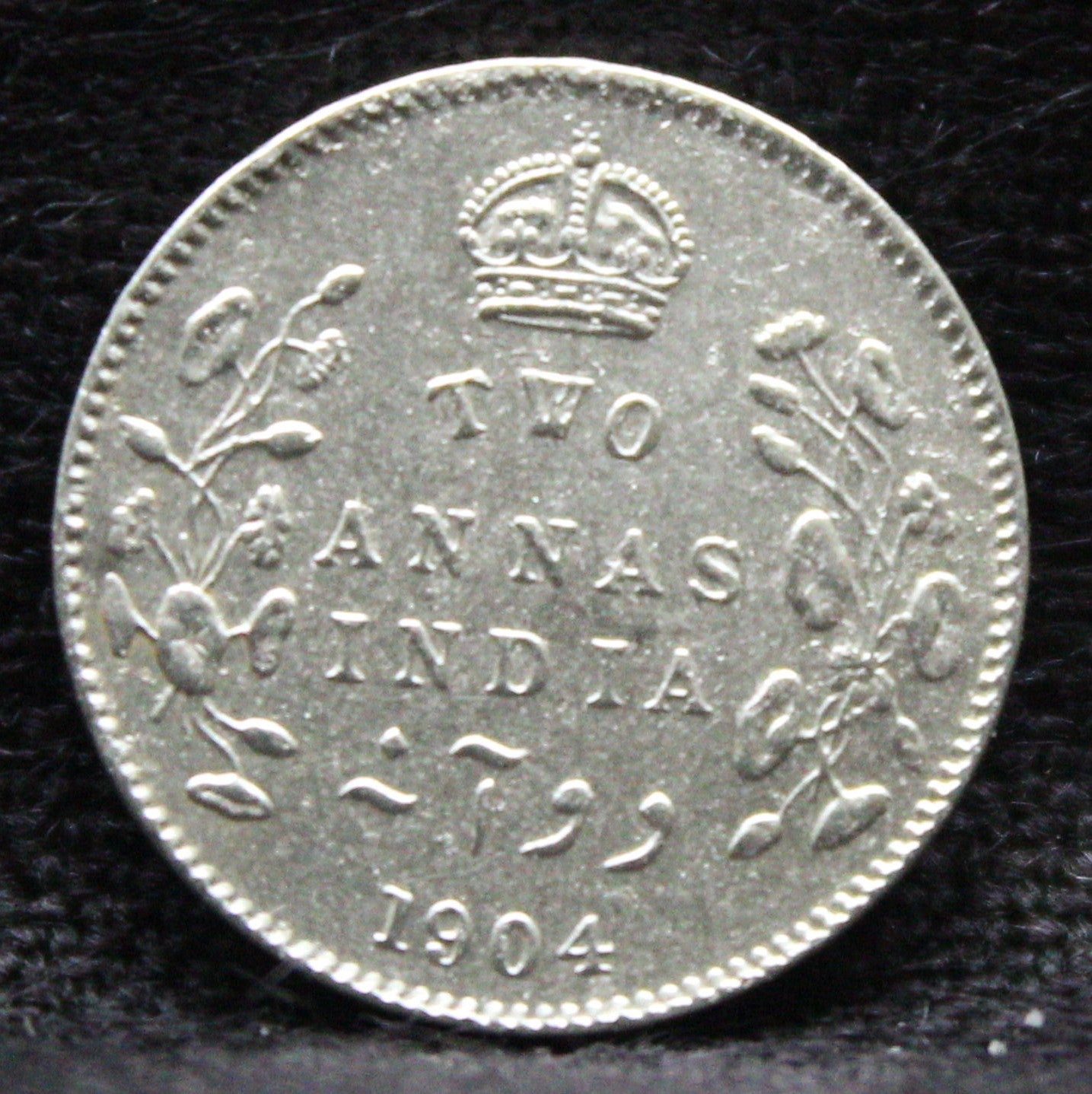 2 Annas 1904 Edward VII Silver coins