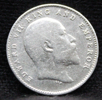 2 Annas 1904 Edward VII Silver coins