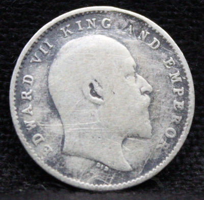 2 Annas 1905 Edward VII Silver coins