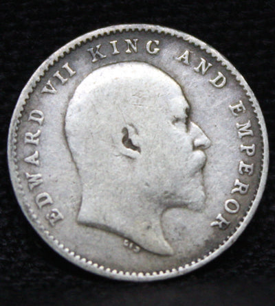 2 Annas 1905 Edward VII Silver coins