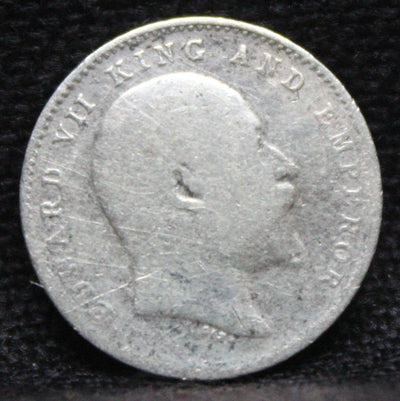 2 Annas 1906 Edward VII Silver coins