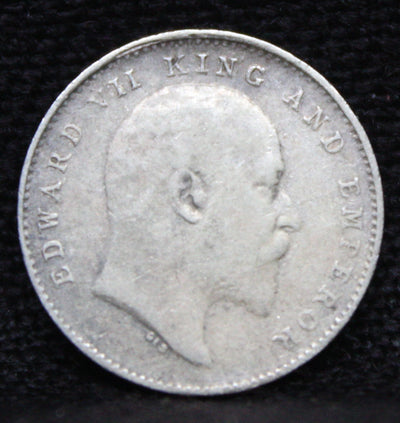 2 Annas 1906 Edward VII Silver coins