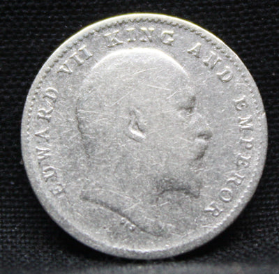 2 Annas 1910 Edward VII Silver coins