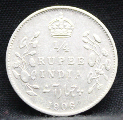 1\4 Rupees 1906 Edward VII Silver coins