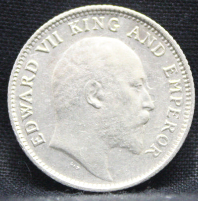 1\4 Rupees 1908 Edward VII Silver coins