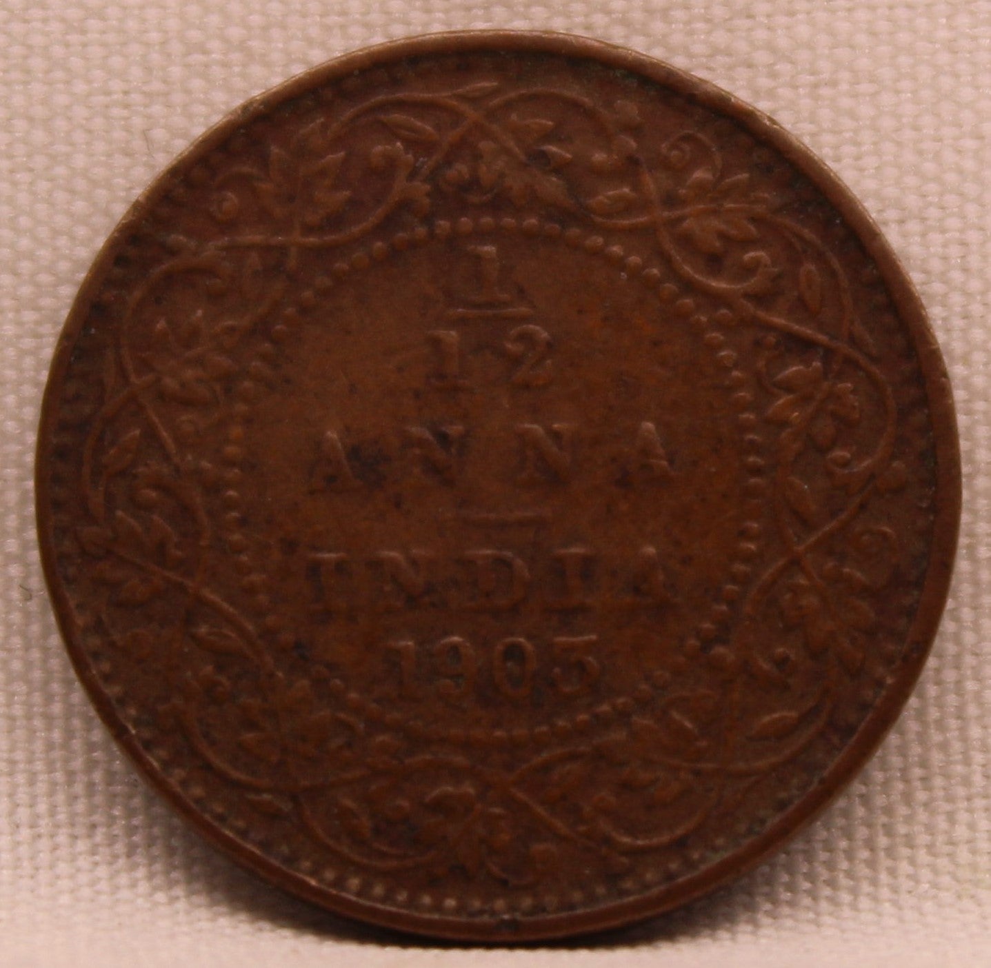 1\12 Anna 1903 Edward VII Copper coins