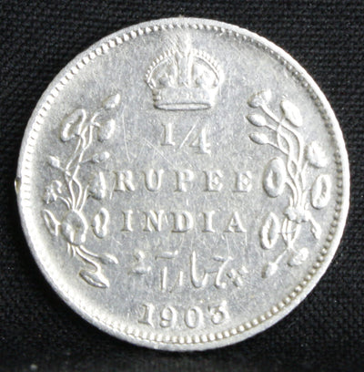 1\4 Rupees 1904 Edward VII Silver coins