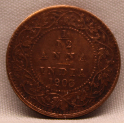 1\12 Anna 1903 Edward VII Copper coins