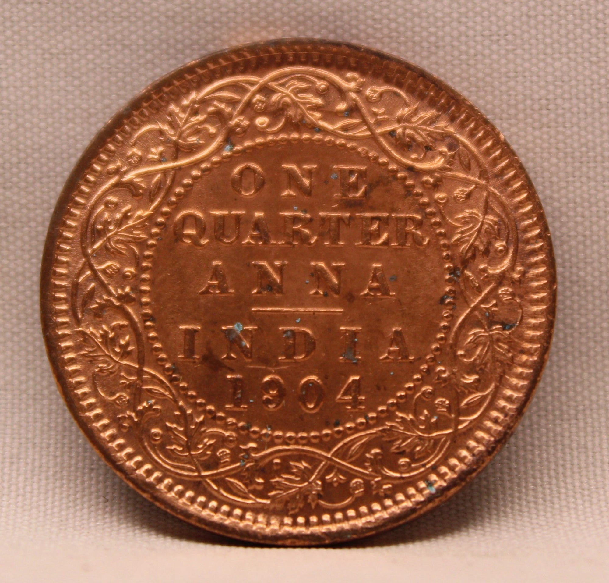 1\4 Anna 1904 Edward VII Bronze coins