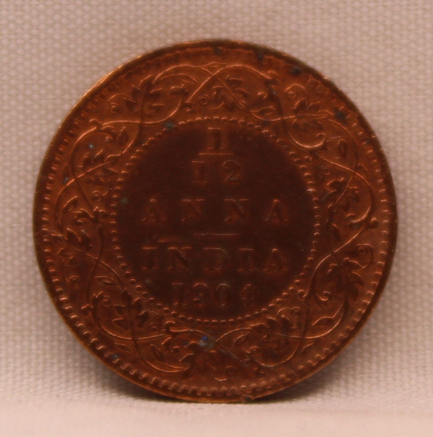 1\12 Anna 1904 Edward VII Copper coins