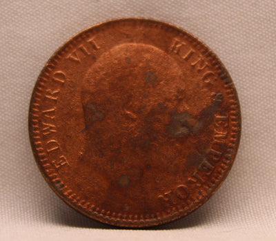 1\4 Anna 1905 Edward VII Bronze coins