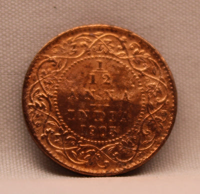 1\12 Anna 1905 Edward VII Copper coins