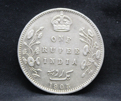 1 Rupee 1905 Edward VII Silver coins