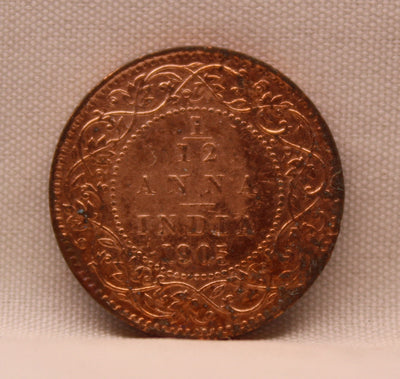 1\12 Anna 1905 Edward VII Copper coins