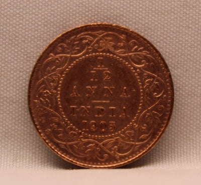 1\12 Anna 1905 Edward VII Copper coins