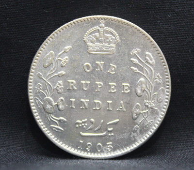 1 Rupee 1905 Edward VII Silver coins