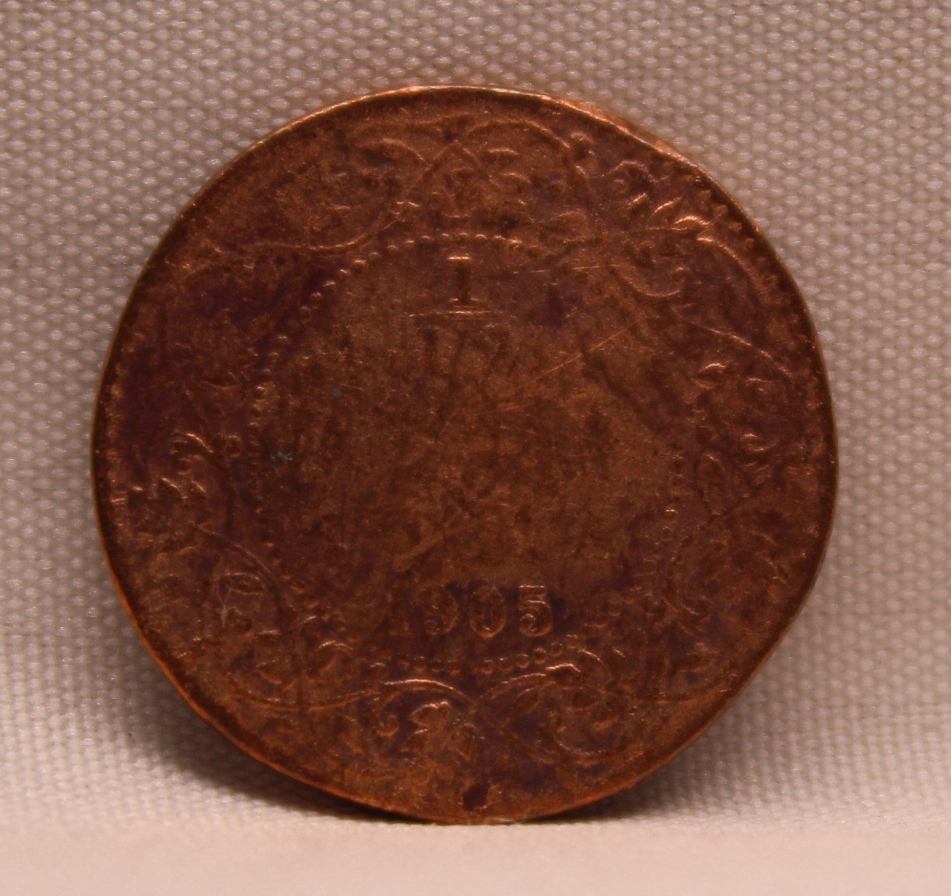 1\12 Anna 1905 Edward VII Copper coins